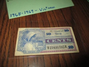 USA TEN CENTS MILITARY PAYMENT CERTIFICATE SERIES 661 1968 - 1969 - Picture 1 of 2
