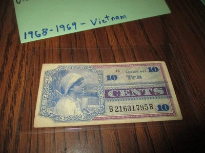 USA TEN CENTS  MILITARY PAYMENT CERTIFICATE SERIES 661  1968 - 1969 - Image 1 of 2