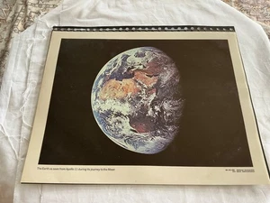 NASA Photograph Apollo 11 14" x 11" 69-HC-664 View of Earth from Space - Picture 1 of 7