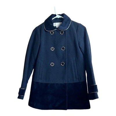 Abrigo de Lana Michael Kors Niñas Invierno Talla 14 Negro Doble Pecho Niños Foto 1 de 4