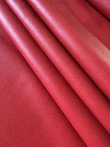 Brazil Pebble Leather Cow Hide 1.5mm 27.5sqf Red Color - Picture 1 of 6