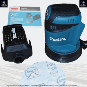 Makita DBO180Z Akku-Exzenterschleifer 18V (Ohne Akku, Ohne Ladegerät), Blau, Sil - Bild 1 von 9
