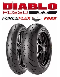 PIRELLI DIABLO ROSSO 2 TIRE 120/70ZR17 & 190/50ZR17 HONDA KAWASAKI SUZUKI YAMAHA - Picture 1 of 3