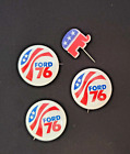 Gerald Ford - Presidential Campaign Pinbacks Buttons + Bonus - 1976 EXCELLENT