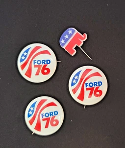 Gerald Ford - Presidential Campaign Pinbacks Buttons + Bonus - 1976 EXCELLENT - Picture 1 of 2