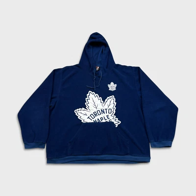 Vintage Toronto Maple Leafs Hoodie Mens Medium Blue Sportswear Hockey 90s NHL - Imagem 1 de 4