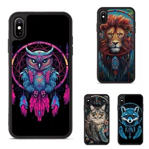 animal dream catcher For Motorola Moto Google Pixel OnePlus Hard Black - Picture 1 of 25