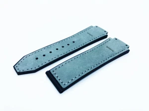 Grey 23/20mm Top Suede Leather Strap/Band fit HUBLOT Watch Big Bang - Picture 1 of 2