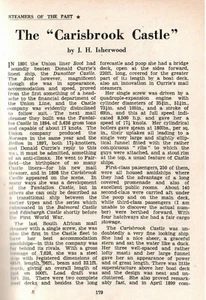 CARLSBROOK CASTLE -  SEA BREEZES magazine REVIEW of this ship! Sept 1955 - Imagen 1 de 4