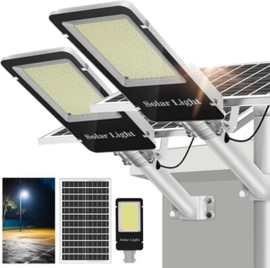2025 1X Solar Street Lights 6500K Outdoor Dusk Dawn Super Bright IP65 Waterproof - Picture 1 of 12