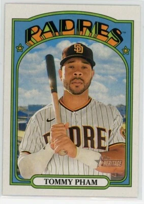 2021 Topps Heritage Baseball Tommy Pham SP #411 - Image 1 of 2