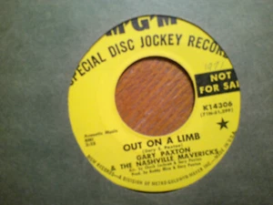 PROMO MGM, 45 RECORD/GARY PAXTON/CARIN' FOR KARENOUT ON A LIMB/NR MNT COUNTRY - Picture 1 of 2