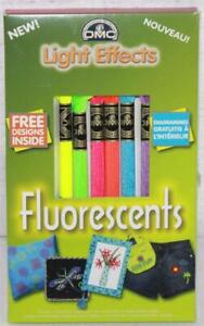 DMC Light Effects Fluorescents Collection Embroidery Floss 6 Skein Box Set BKLT