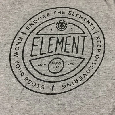 Camiseta Element Para Hombre Mediana M Pullover Cuello Redondo Manga Corta Ropa de Patín Gris Foto 1 de 4