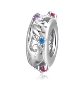 Charm Perle Zwischenring 925 Silber Zirkon - Anhänger für Pandora Armband - Bild 1 von 2