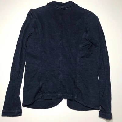 Куртка женская Boden Blazer размер 2 синяя на одной пуговице 100% лен выцветшая сломанная - Изображение 1 из 4