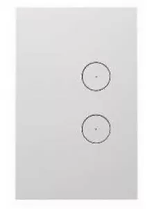 Clipsal SATURN ZEN GRID & PLATE ASSEMBLY 2-Gang LED Backlit Push Buttons WHITE - Picture 1 of 1