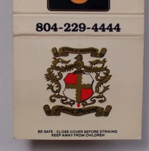 90er Jahre? Quality Inn Lord Paget Williamsburg VA Streichholzschachtel Virginia - Bild 1 von 1