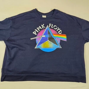 Pink Floyd Dark Side Of The Moon Sweat Shirt 4X (28W-30W) Blue Long Sleeve - Picture 1 of 10