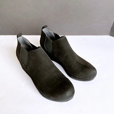 Шоколадный синий черный замшевый на танкетке ботинок US8.5 ($197) - Изображение 1 из 4