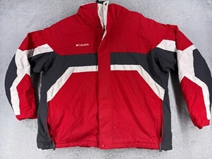 Columbia Jacket Adult 2XL XXL Red Gray White Nylon Shell Polyester Insulation - Picture 1 of 17
