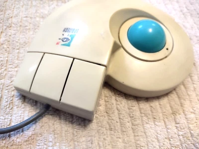 Vintage Logitech T-CC2-9F Wired Trackball Trackman Stationary Mouse Untested - Image 1 of 4