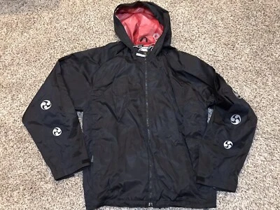 Jaqueta de esqui Burton Ronin preta/vermelha com capuz inverno rara masculina média - Imagem 1 de 4