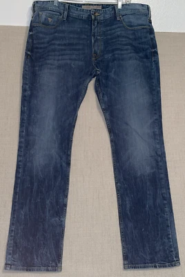Guess Jeans Men Size 40 (Fit 43x33) Blue Denim Slim Straight Dark Wash - Image 1 of 4