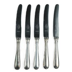 5er Set 8,5" German 100 Silverplate Holloware Knives - CSB Rostfrei, Vintage - Bild 1 von 5