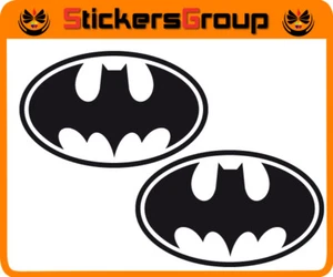 COPPIA ADESIVI LOGO BATMAN PER AUTO MOTO SCOOTER IN VINILE NEW - Foto 1 di 1