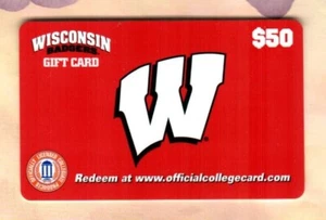 WISCONSIN BADGERS Team Logo ( 2006 ) Gift Card ( $0 - NO VALUE ) - Picture 1 of 1