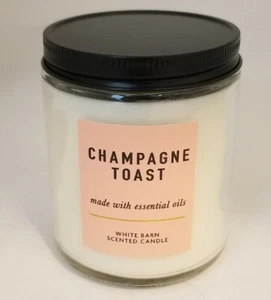 BATH & BODY WORKS Champagne Toast Scented Candle Essential Oils Single Wick NEW - Picture 1 of 4