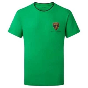 Automobili Lamborghini Squadra Corse Men's Travel T-Shirt - Orange/White/Green - Picture 1 of 33