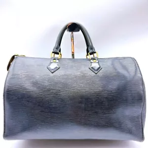 LOUIS VUITTON Epi Speedy30 M59022 Handbag boston bag Black Gold Hardware leather - Picture 1 of 12