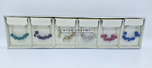Pier One Wein Marker Charm 6er Set New Old Stock Perlen - Bild 1 von 7