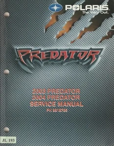 JL193 Polaris Predator Service Manual 2003-2004 PN 9918785 - Bild 1 von 1