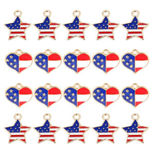  20 Pcs Heart Earrings Jewelry Making Pendants Necklace Clasp Accessories