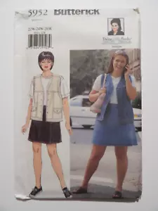 Butterick 5952 Size 22W-24W-26W Vest and Skort Uncut - Picture 1 of 2