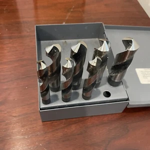 Norseman 8pc Premium LARGE drill bit set 9/16" to 1" - MISSING 3/4” - Union Made - Picture 1 of 7