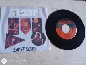 RATT LAY IT DOWN GOT ME ON THE LINE 45 VINYL 7" RECORD W/PICTURE SLEEVE - Picture 1 of 2