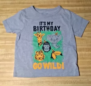 Children's Place Baby Boy 12-18 Month Cotton Blend Gray It's My Birthday T-Shirt - Picture 1 of 1