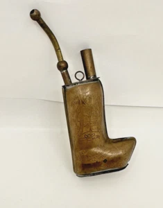 Antique Chinese Water Pipe, Brass with Engravings - Picture 1 of 6