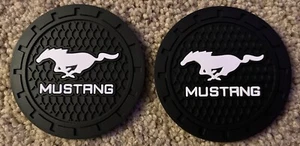 2pc Silicone Car Cup Coaster Inserts For Mustang - Picture 1 of 1