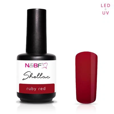 N&BF Shellac LED + UV Gel Nagellack kratzfest & splitterfest | Ruby Red - Bild 1 von 4