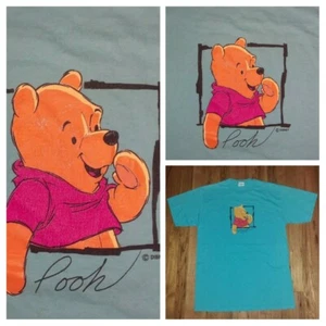 vintage Winnie the Pooh Disney t shirt L Velva Sheen tag mickey mouse tigger - Picture 1 of 6