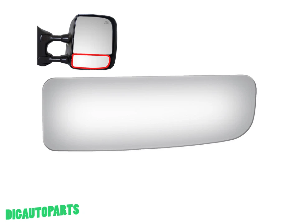 Espejo retrovisor de remolque inferior de vidrio para Nissan Titan XD 16-19 lado derecho del pasajero derecho derecho 3909 Foto 1 de 4