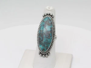 Navajo Handarbeit Sterlingsilber & Donner MT. Türkis Ring Größe 7 - Bild 1 von 7