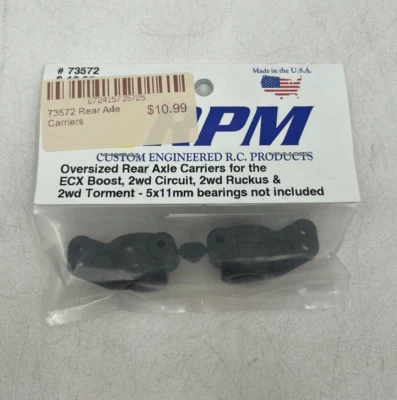 RPM 73572 Oversized Rear Axle Carriers for ECX Boost, 2WD Circuit/Ruckus/Torment - Image 1 of 2