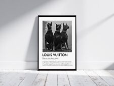 Louis Vuitton Dog Poster - Fashion Poster - B&W Print - Wall Art - A5 A4 A3 #176