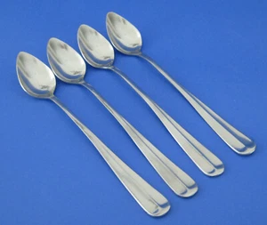 4 cucharas de té helado International plateadas Gran Royal acero inoxidable brillantes - Imagen 1 de 3
